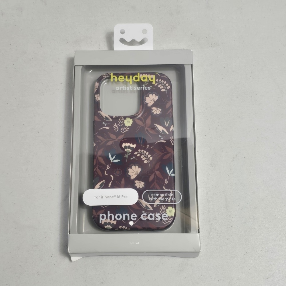 heyday iPhone 16 Pro‎ Artist Series Al Dettmann Back Case Apple Maroon Floral